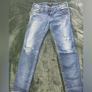 Silver boyfriend jeans sz 33/29